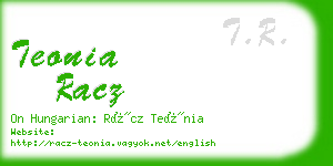 teonia racz business card